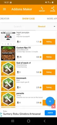 Minecraft Addons Maker android App screenshot 8